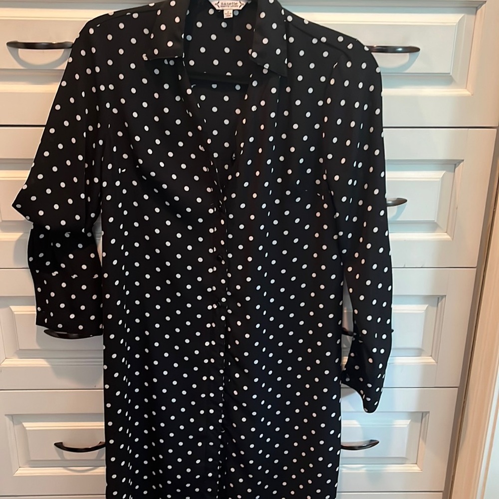 Dot dress- cute & formal.